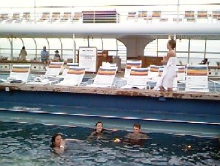 Disney Cruise in the pool